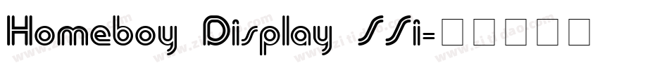 Homeboy Display SSi字体转换
